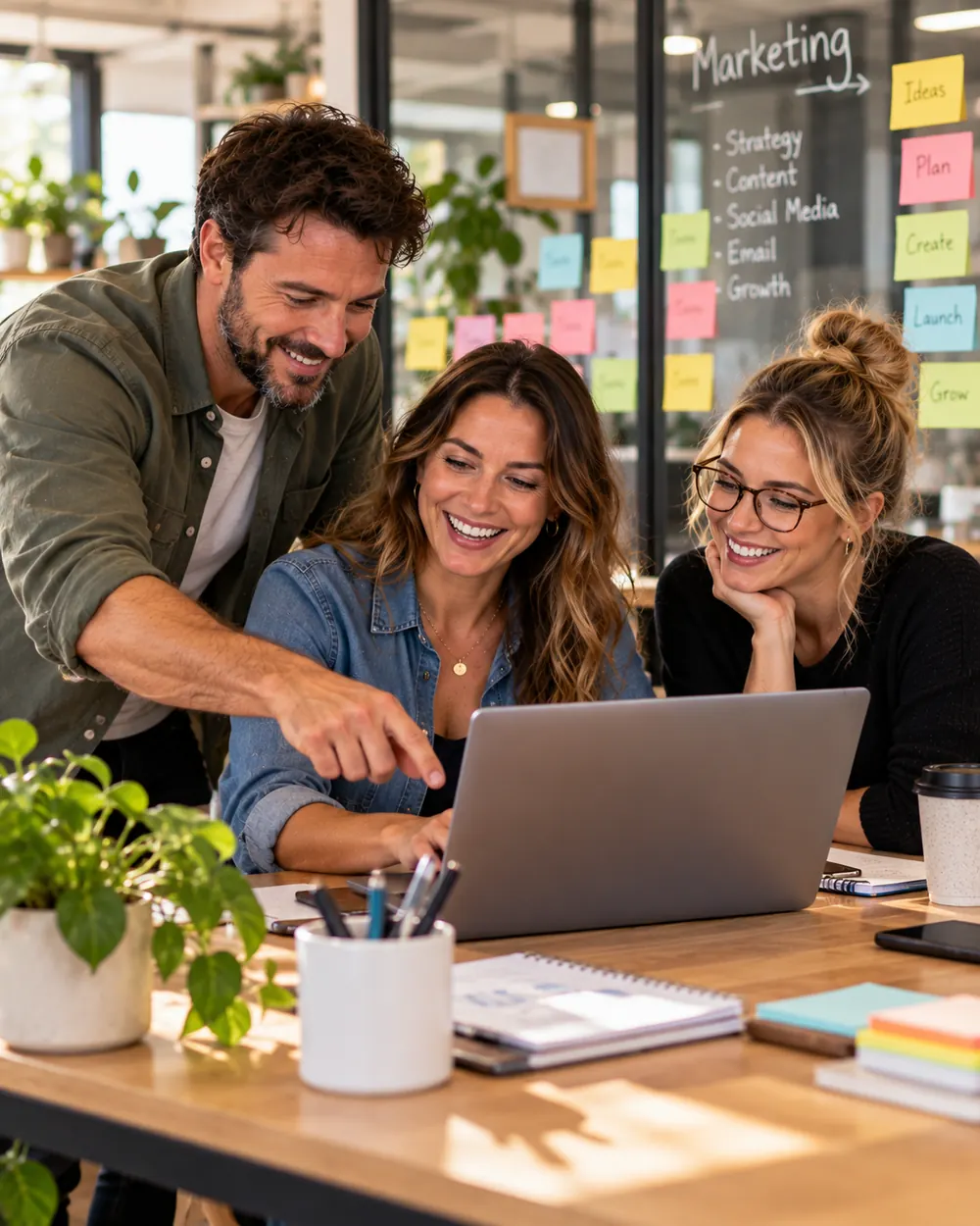 The Circla team planning a client strategy